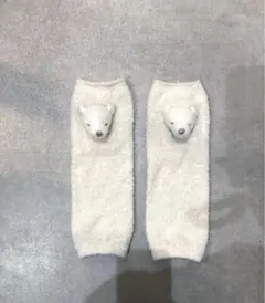 ジェラートピケ　ベビー　レッグウォーマー　美品　しろくま