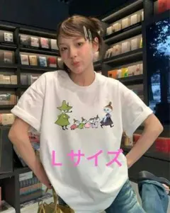 No.20 リトルミイ大勢フロントプリント半袖Ｔシャツ白 Ｌサイズ⭐️のサムネイル
