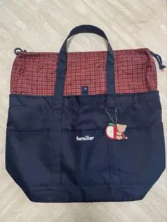 ファミリア　マザーズバッグ　レッドチェック