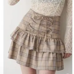 jouetie レースアップフリルミニスカート