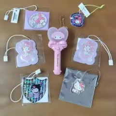 マイメロ チャーム ペンライト風 ライト ハート ピンク キーホルダー おまけ付