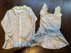 パンパンチュチュ　花柄 水着 上下セット 女の子用