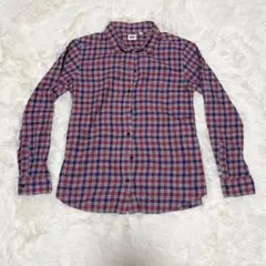 【a0078】UNIQLO 美品 人気完売品 フランネルチェックシャツ M