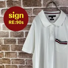 TOMMY HILFIGER トミーヒルフィガー　ロゴポケット付き　ポロシャツ