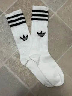 adidas アディダス ソックス 靴下 白黒　1足