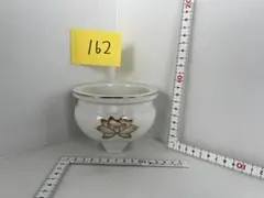 162 陶器製 蓮の花 香炉