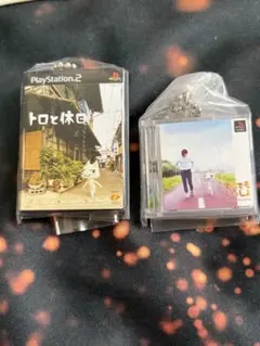 ゲームパッケージミニチュアチャーム　どこでもいっしょ　トロと休日