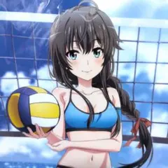 ■俺ガイル完■クリアファイル 雪ノ下雪乃 ビーチバレー 　水着美少女のサムネイル