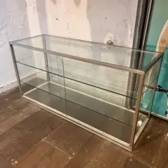 昭和レトロ アンティーク ガラスショーケース】店舗什器・棚板3枚