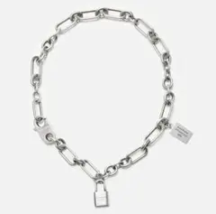 BALENCIAGA パドロック 南京錠 ネックレス シルバー ショッパー付き 