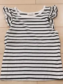 Anna Alice フリル付きストライプTシャツ 子供 キッズ 110サイズ