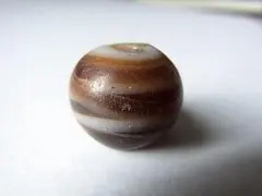 ★A0507★ 濃茶マーブル　ヴィンテージ　ガラスビーズ　欧州アンティーク