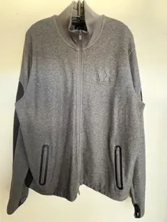 AX グレー ジップアップ トラックジャケット