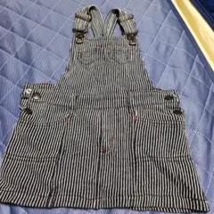 ストライプ ジャンバースカート 90cm