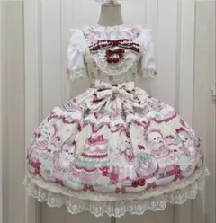 メタモルフォーゼ　Dress roomバッスルジャンパースカート　ボルドー メタモルフォーゼ Dress roomバッスルジャンパースカート ボルドー