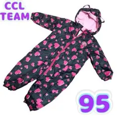 【美品】CCLTEAM 猫耳スキーウェア　スノーウェア ベビー95つなぎ　雪遊び