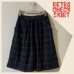 昭和レトロスカート チェック　フレア　80's VINTAGE