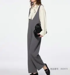 カットソーサロペットパンツ　オーバーオール　レディース　GU 　グレー