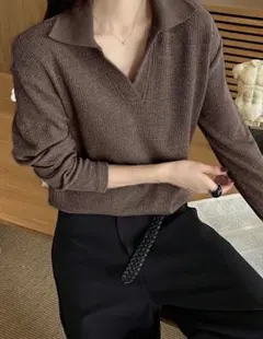 SHEIN ニット　襟付