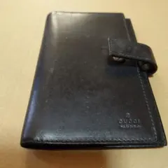 GUCCI ブラック レザー 手帳カバー