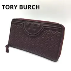 TORY BURCH トリーバーチ ラウンドファスナー 長財布 エンボスロゴのサムネイル