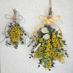 ドライフラワー ミモザ スワッグ