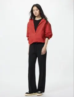 ユニクロ　ウォッシャブルニットリブパンツ　丈長め　Lサイズ