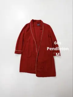 60s Pendleton ウールガウンコート パイピング ヴィンテージ古着のサムネイル