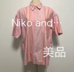 Niko and… ニコアンド シャツ ストライプシャツ Ｍ 美品