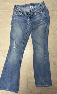 【USA製】トゥルーレリジョンフレアデニム 綿100% サイズ27 お値下げOK