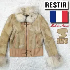 RESTIR　ムートンファーコート　コヨーテファー　フランス製のサムネイル