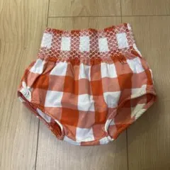 BOBO CHOSES オレンジチェックパンツ 12ヶ月