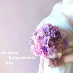 Pvvウェディングブーケ+ブートニア　アーティフィッシャルフラワー造花