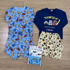 【一部未使用】トミカ 車柄 ベビーパジャマセット 90cm