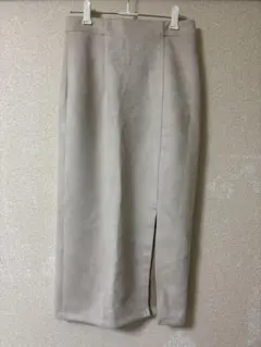 ZARA スエード調 タイトスカート ベージュのサムネイル