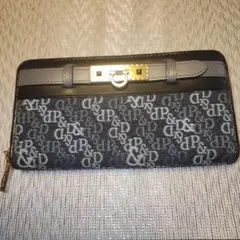 Pinky＆Dianne ロゴプリント 長財布 ブラック