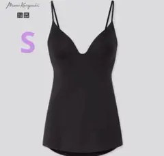 ユニクロ マメクロゴウチ エアリズムプランジブラキャミソール ブラック S