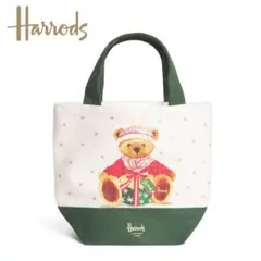 Harrods】キャンバス マドラスチェックロゴ トートバッグ ミニ ピンク 