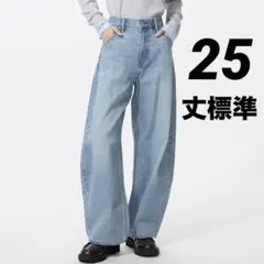 ユニクロ バギーカーブジーンズ 64BLUE 25