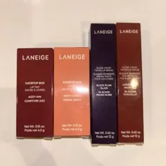 限定風】LANCOME イドル リップグロス4本＋赤ファーバッグセット