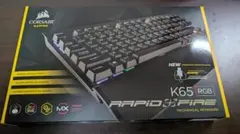 【中古】Corsair K65 RAPIDFIRE 銀軸 キーボード