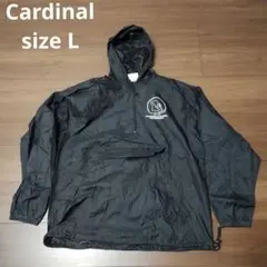 古着 Cardinal ナイロンアノラックパーカー ブラック L LCIRSA