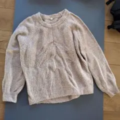 ピンク系 ラグランスリーブ ニットセーター