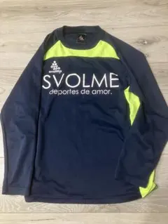 SVOLME 長袖プラクティスシャツ 150cm ネイビー/イエロー