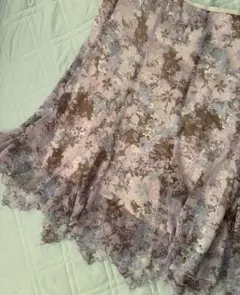 断捨離⑥ ALPHA CUBIC 花柄シフォン生地 ピンク ブラウン