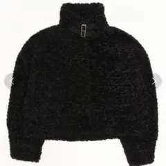 VIOLETTA ボアショートコート 黒