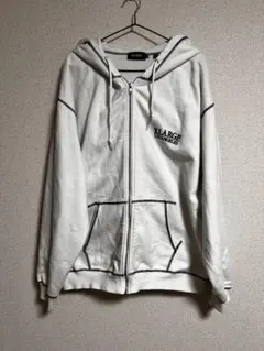 XLARGE ホワイト ジップアップパーカー