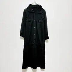 Enchainement【M】シースルーシャツワンピース 2way 膝下 長袖