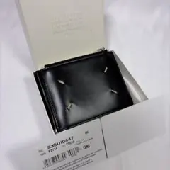 Maison Margiela メゾンマルジェラ ブラックレザー二つ折り財布