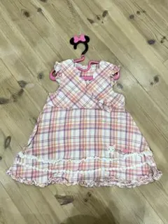 coeur a coeur（クーラクール）
ワンピース ピンク チェック柄